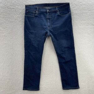 Levis 502 Jeans Mens 40x30 Blue Taper Dark Wash Stretch Denim Preppy Grunge